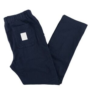 Bearded Goat Mens M Pants Navy Blue Elastic Waist Stretch Twill Gorpcore Utility
